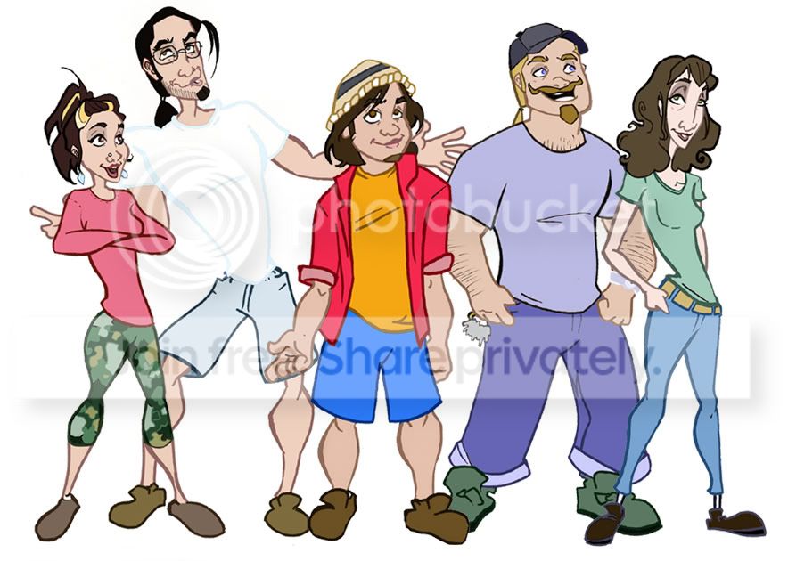 Friends Youth Happy People Cartoon Stock Vector