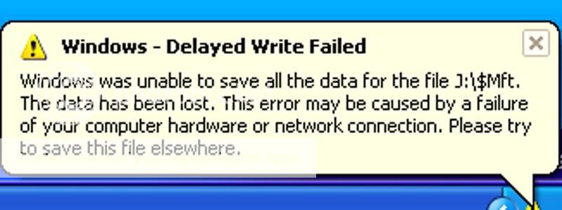 delayed write error external hdd